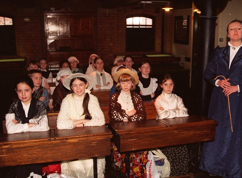The school room at The Way We Were Museum at Wigan Pier.