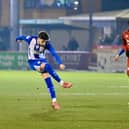 Owen Dale gets his shot off at Crawley in midweek
