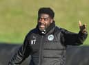 Kolo Toure during a training session at Christopher Park