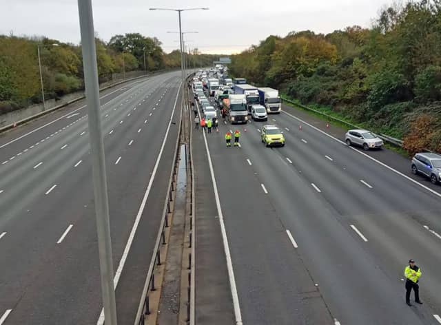 Just Stop Oil supporters bring the M25 to a standstill