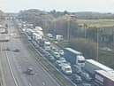 The southbound M6 is closed between junctions 28 (Leyland) and 27 (Standish, Parbold)