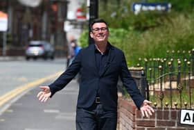 Andy Burnham in Ashton-in-Makerfield today (June 09)