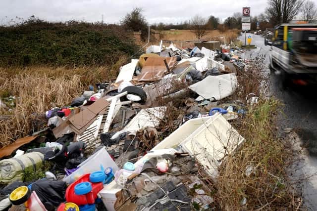 In Wigan, most fly-tipped waste was discovered on council land, accounting for 34 per cent of recorded incidents. This was followed by 32 per cent in back alleyways
