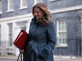 LONDON, ENGLAND - JANUARY 17:  Education Secretary Gillian Keegan leaves following the weekly cabinet meeting at 10 Downing Street on January 17, 2023 in London, England. (Photo by Dan Kitwood/Getty Images)