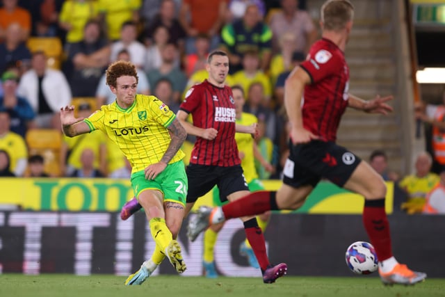 Club: Norwich City. Championship Appearances (2022-23): 19. Goals: 9. Assists: 2. Yellow Cards: 1.