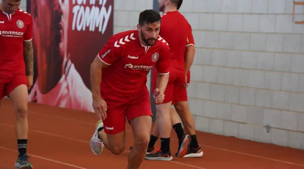 Toby King in pre-season training