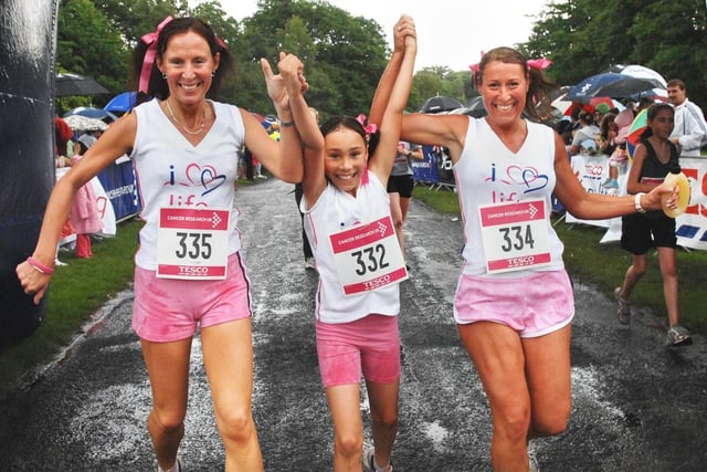 The finishing line for Race For Life at Haigh Hall Country Park on Sunday 24th of June 2007.