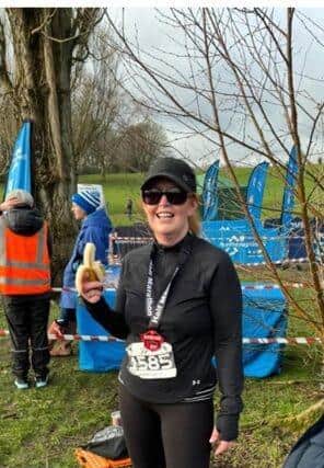 Sarah at the Heaton ½ marathon in January