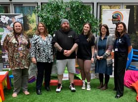 From left to right: EWG Counselling who provide low cost therapy, Wigan Wellness Web providing alternative therapies such as Reiki, Directions for men a male support group, All Ears providing mental health awareness in schools and creative art therapy sessions, Mindful by Nature UK providing mindfulness in nature and Wigan and Leigh Carers