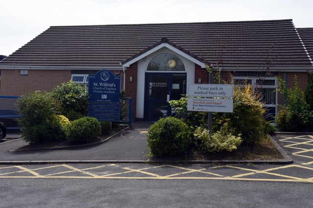 St Wilfrid's CE Primary Academy in Standish is over capacity by 1.1 per cent. The school has an extra six pupils on its roll.