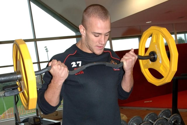 Lee Mossop in the gym as Wigan Warriors resume training.