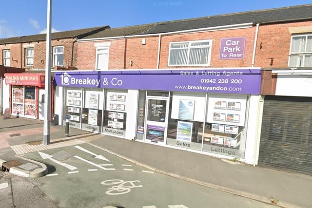 Breakey and Co estate agents, on Ormskirk Road, Newtown, was rated 4.5 out of 5 with 340 reviews