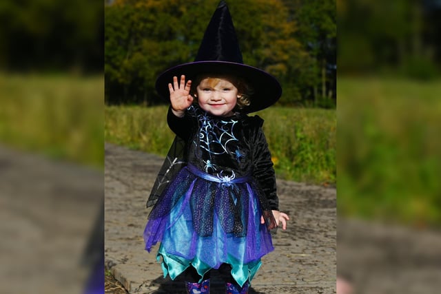 Getting into the spirit of the event in fantastic costume.