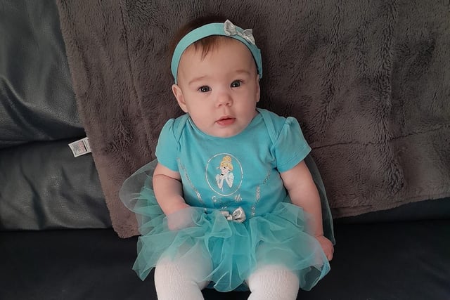 Six-month-old Raya Witherington as Cinderella