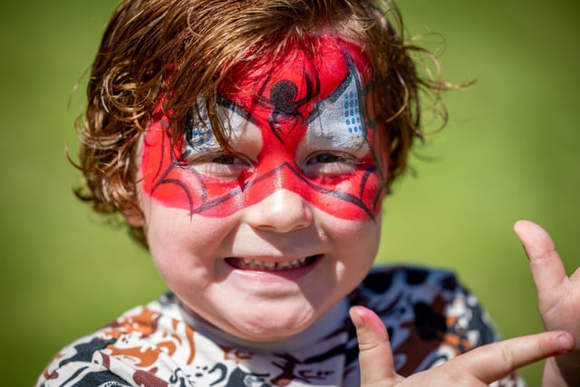 Freddie Makin had his face painted