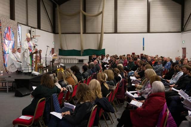 Members of the college community came together to mark the milestone