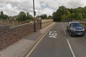 The A573 bridge over the railway line at Golborne