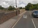 The A573 bridge over the railway line at Golborne