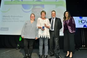 Receiving award