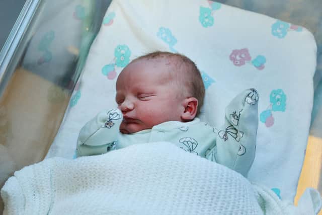 Tomás was due on March 7 but arrived eight days early to be a leapling
