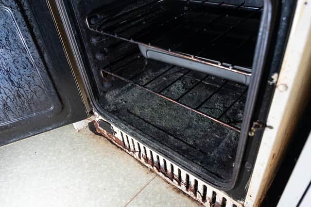 Mould and damp has spread across Michael Green's house, even inside his oven