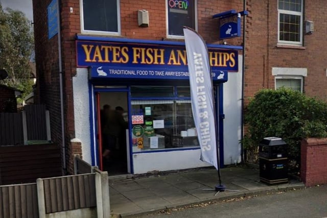 Yates Fish & Chips on Warrington Road, Goose Green, has a current 5 star rating