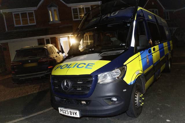 Around 50 police officers were involved in the dawn raids