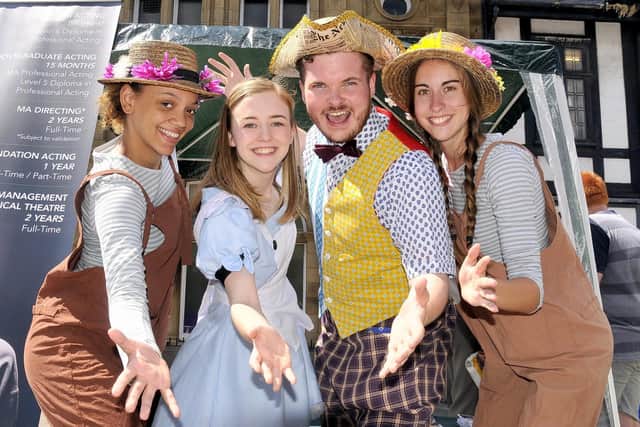 Alra North Drama School students performing at a Wigan Community Day several years ago