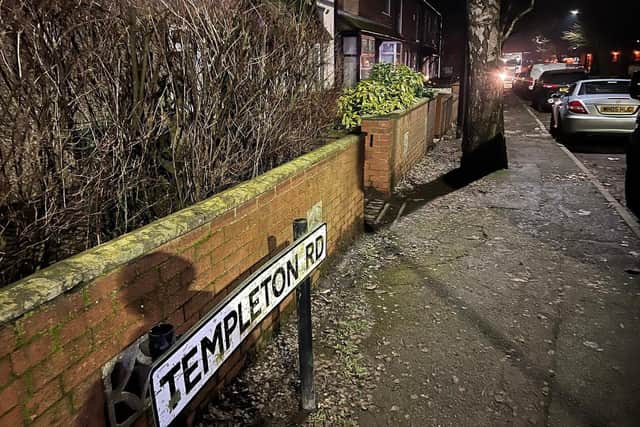 Calm after the storm on Templeton Road now that the water has ebbed away