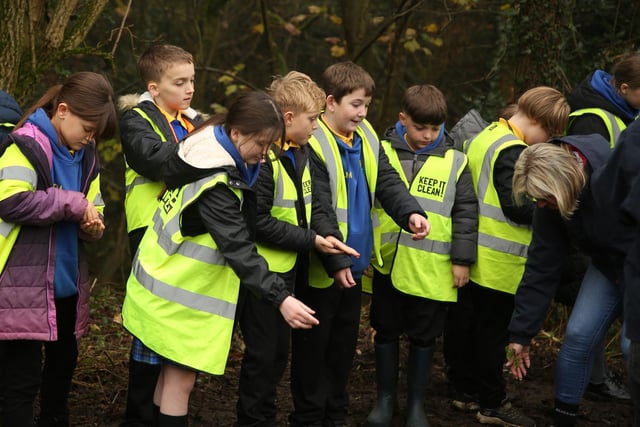 Borsdane Wood and Rayner Park Friends Group were joined by pupils from Castle Hill St Philip's CE Primary School and members of the community at a celebration tree planting event at Rayner Park, Hindley. The 100th anniversary since the council first planted 900 trees in Rayner Park in 1924.
