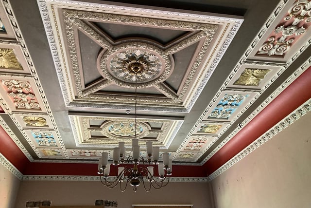 A beautiful ceiling inside Haigh Hall