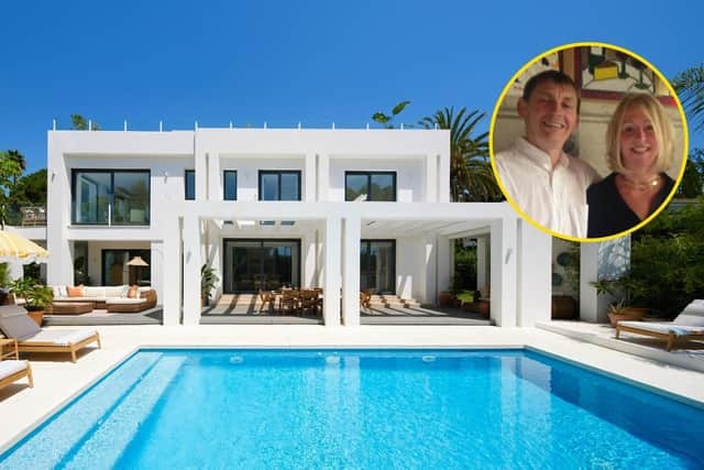 Mark and Deborah and their stunning Marbella villa complete with swimming pool