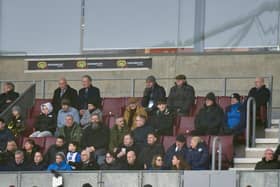 Mike Danson (top right) was the Brick to see Latics go toe-to-toe with Fulham at the weekend