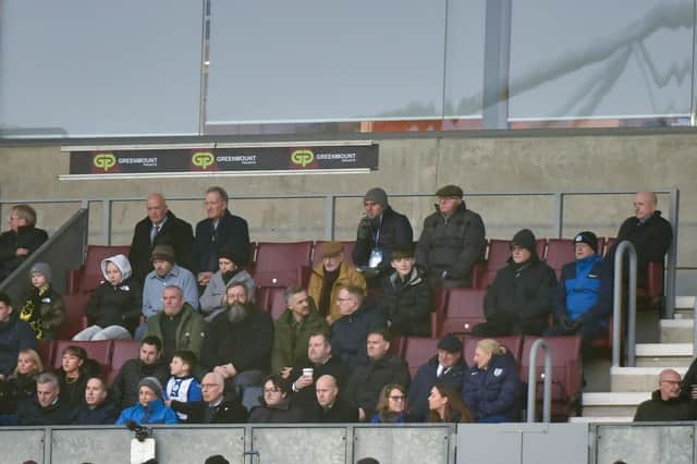Mike Danson (top right) was the Brick to see Latics go toe-to-toe with Fulham at the weekend