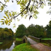 Autum on the Leeds and Liverpool canal on approach to Haigh Woodland Park