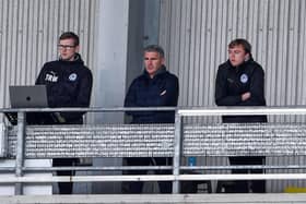 Ryan Lowe again watched the game against Blackpool from the gantry