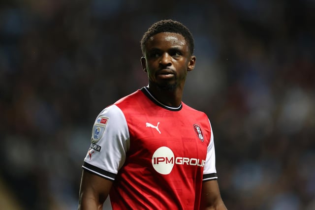 COVENTRY, ENGLAND - OCTOBER 25: Hakeem Odoffin of Rotherham United during the Sky Bet Championship between Coventry City and Rotherham United at The Coventry Building Society Arena on October 25, 2022 in Coventry, England. (Photo by Catherine Ivill/Getty Images)