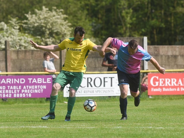 Charity football match between Holly's Hearts and Angels United at Atherton Town FC