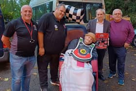 Resident Michael Murphy at HC-One’s Newlands Care Home with the Belle Vue Aces Supporters Club