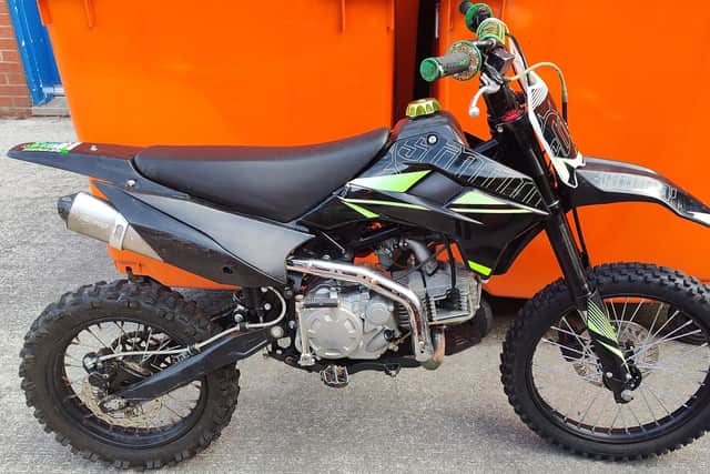 Off-road bike now 'next to scrap pile' after being seized in police ...
