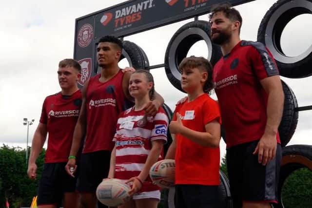 Mollie Evans and her brother Alfie with Harvey Hill, Kai Pearce-Paul and Toby King