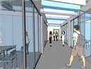Artist sketch from inside new teaching block at Winstanley College.