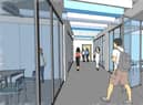 Artist sketch from inside new teaching block at Winstanley College.