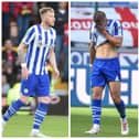 Liam Morrison (left) and Kell Watts (right) will form the Latics central defensive partnership at Blackpool this weekend with Charlie Hughes (centre) suspended