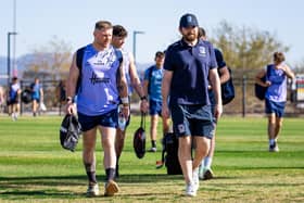 Martin Gleeson during a Warrington training session in Las Vegas
