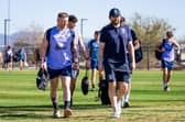 Martin Gleeson during a Warrington training session in Las Vegas