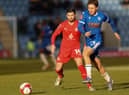 Jordan Jones during one of his few appearances for Latics