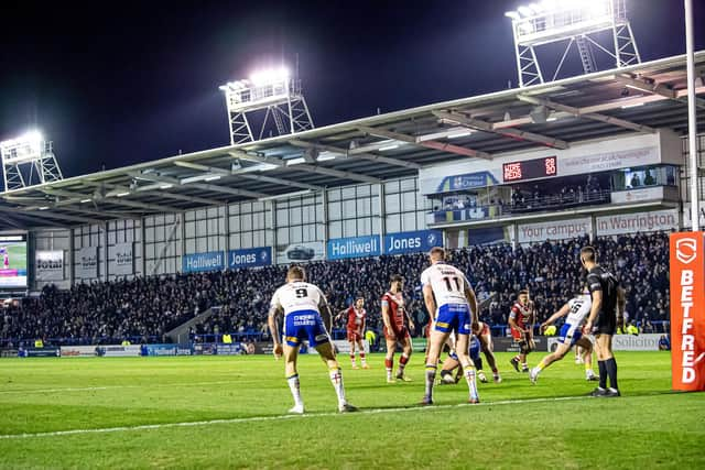 Wigan Warriors travel to the Halliwell Jones Stadium