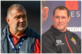 England head coach Shaun Wane and Tonga's Kristian Woolf