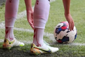 HULL, ENGLAND - JULY 30: A general view of the match ball during the Sky Bet Championship match between Hull City and Bristol City at MKM Stadium on July 30, 2022 in Hull, England. (Photo by Ashley Allen/Getty Images)